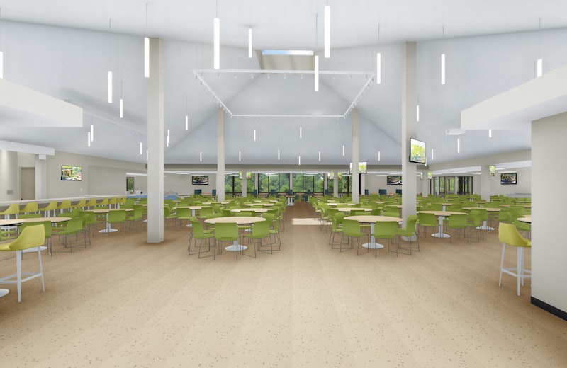 A view of the Dowd Center cafeteria