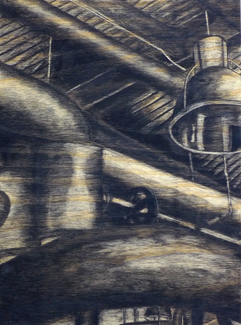 Lila Camillos, plywood