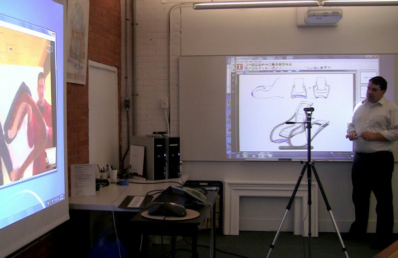 The good people at Thos. Moser, furniture makers extraordinaire from Maine, consulted via Skype with the workshop crew, critiquing early designs.