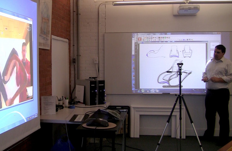 The good people at Thos. Moser, furniture makers extraordinaire from Maine, consulted via Skype with the workshop crew, critiquing early designs.