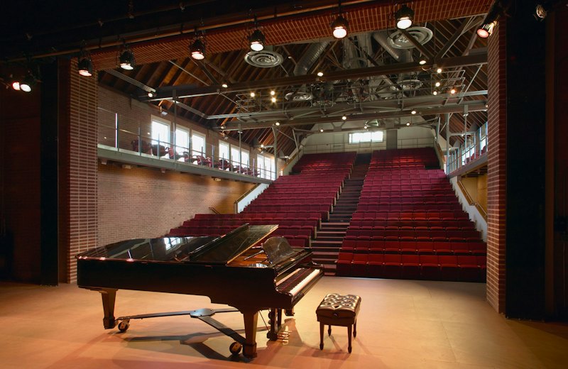 The gym transformed to an auditorium.
